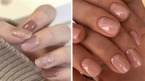 Uñas nude elegantes cortas